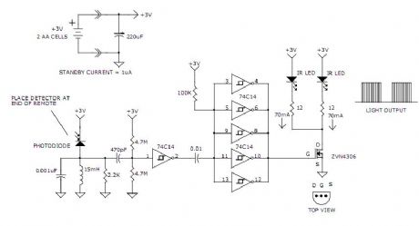 Infrared Remote Extender Circuit