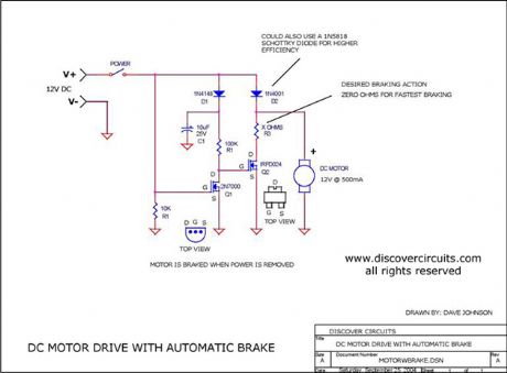 Automatic DC Motor Brake