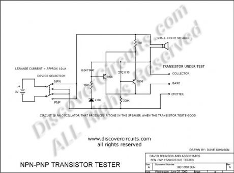 NPN-PNP Transistor Tester
