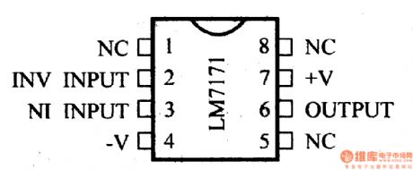 LM7171 voltage feedback amplifier and its pin main characteristics