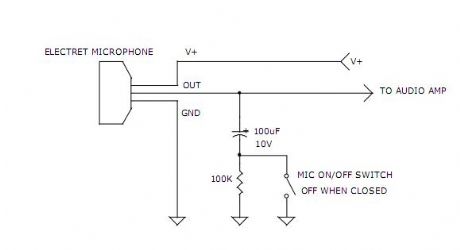 POP FREE MICROPHONE ON/OFF SWITCH CIRCUIT