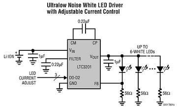 100mA Noise Charge Pump LED Supply