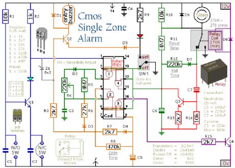 Cmos Single Zone Intruder Alarm
