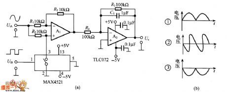 Simple analog phase detector circuit diagram