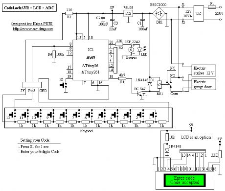 CodeLock AVR electronic combination lock 5