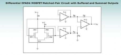 differential EPAD MOSFET matched-pair circuit