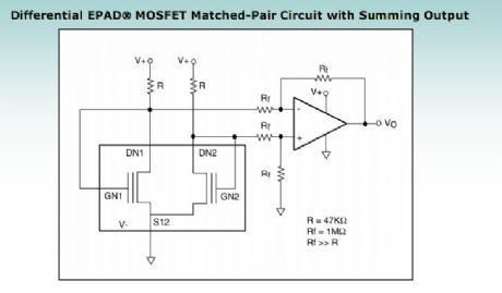differential EPAD MOSFET matched-pair circuit 1