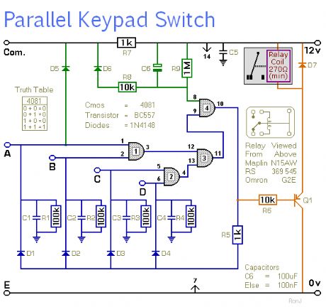 Keypad Switch - With Parallel Code Entry 2