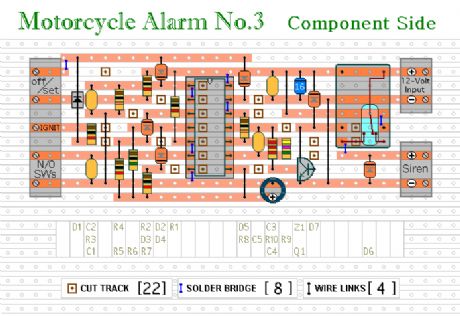 Motorcycle Alarm circuit No.3