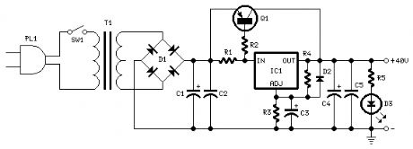 Regulated Power Supply Circuit diagram 1