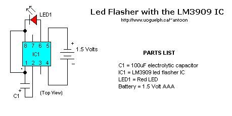 Basic LM3909 Led Flasher
