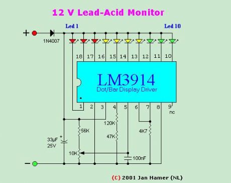 Battery Monitor for 12V Lead-Acid