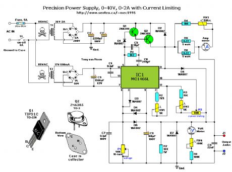 Precison Power Supply, 0-40V/2A
