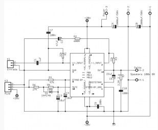 80W power amplifier circuit with TDA7294