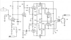 100 W valve audio amplifier