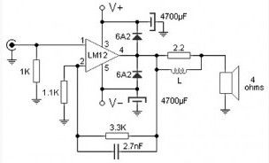 100W Audio Amplifier with Integrated Circuit