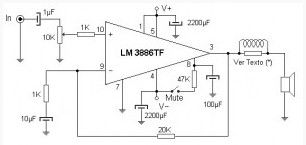 50W amplifier based LM3886TF