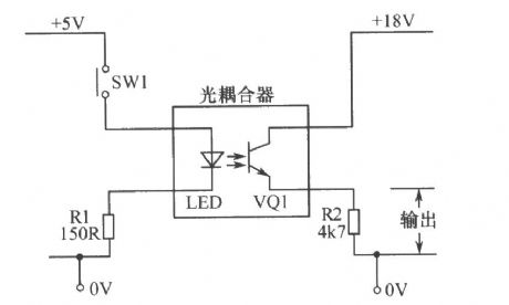 Basic optocoupler circuit