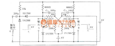 The bistable multivibrator circuit diagram