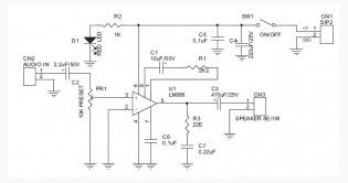 Compact Power Amplifier based LM386