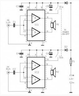 Power Amplifier 2x18W with TDA1516Q