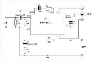Microphone Amplifier using KM551UD2