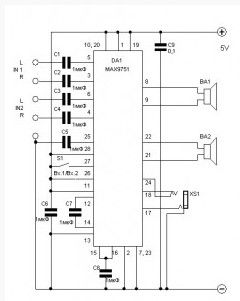 2.6W Two Channel Amplifier based MAX9751
