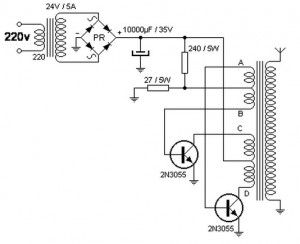 Converter 220V AC to 40kV AC