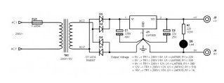 Single Output Power Supply +5V to +15 V / 1A based on LM78xx