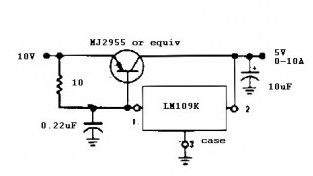 5V / 10A regulator circuit