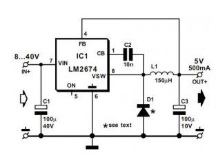 5V Switch Mode Power Supply using LM2674