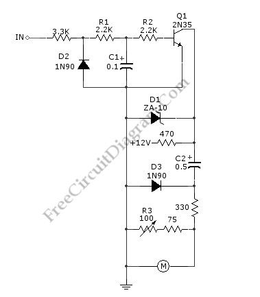 Tachometer Circuit Diagram with Single Transistor