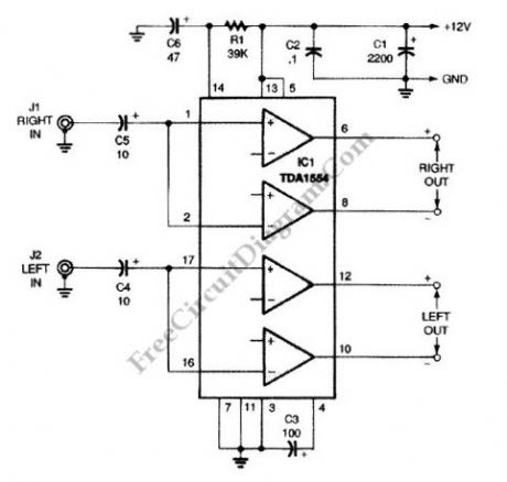 22W Amplifier circuit for 12V Power Supply Systems