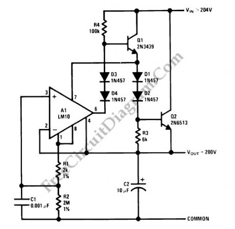 Direct High Voltage DC Regulator circuit