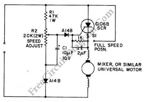 Mixer or Sewing Machine Motor Speed Control circuit