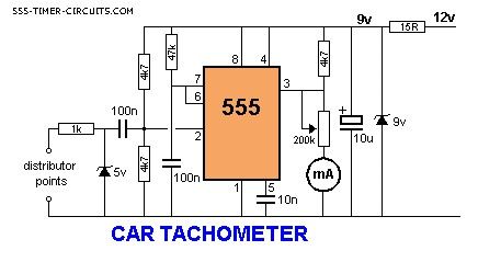 CAR TACHOMETER Circuit
