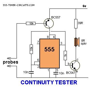 CONTINUITY TESTER Circuit