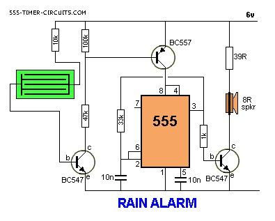 RAIN ALARM Circuit