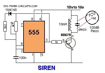 SIREN 100dB Circuit