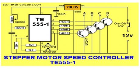 STEPPER MOTOR CONTROLLER TE555-1 Circuit