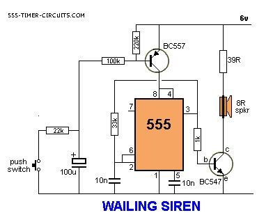 WAILING SIREN Circuit