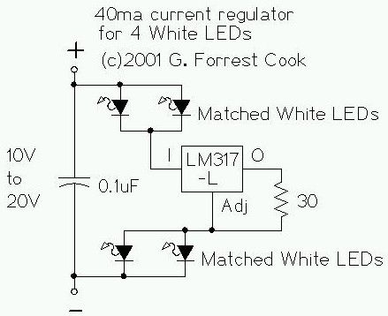 Seven Component Regulated LED Lamp