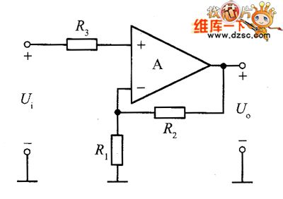 Basic non-inverting amplifier circuit diagram