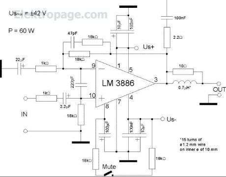 LM3886 60 Watt Amplifier