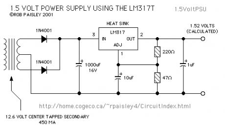 1.5 Volt Power Supply - LM317