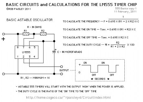 Basic Circuits For The LM555 Timer