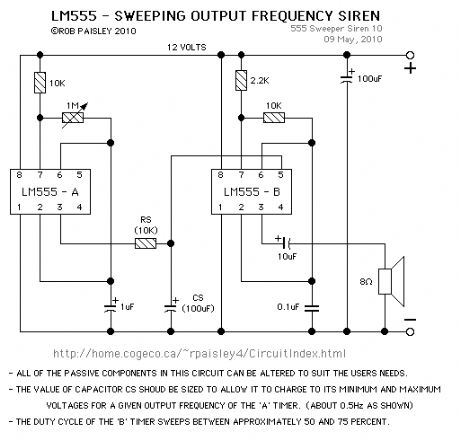 Sweeping Output Siren
