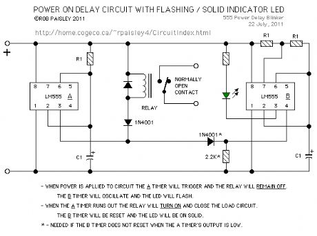 Delay Circuit With Indicator LED