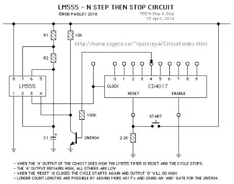 'N' Steps And Stop Circuit