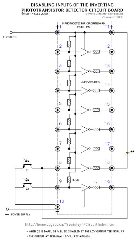 Disabling Phototransistor Inputs Of The Photodetector circuit board
